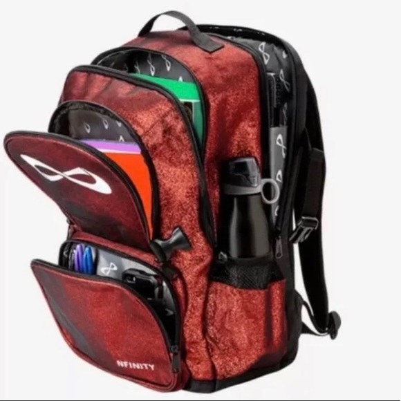 nfinity red sparkle backpack